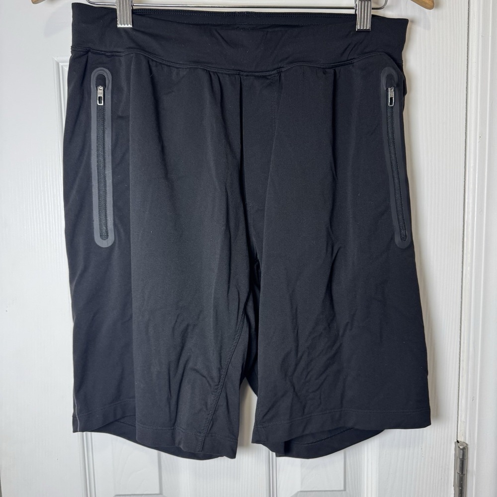 Lululemon Mens Shorts 10" Lined Black W/Drawstring Sz Medium
